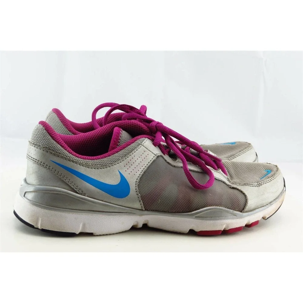 Nike‎ Women Training Shoes Flex TR 2 Size 7.5 Gray Lace-Up Fabric Athletic - Picture 4 of 8